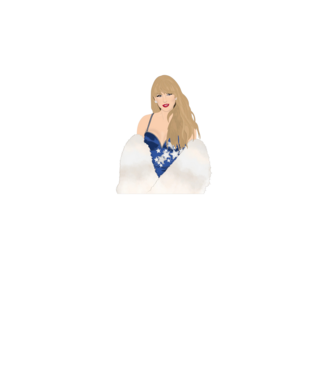 Taylor Swift blue model alb pe tricou