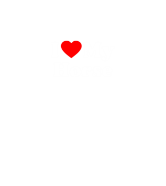i ove my horse model negru pe tricou