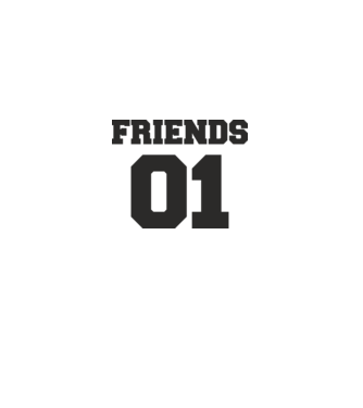 Friends 01 model alb pe tricou