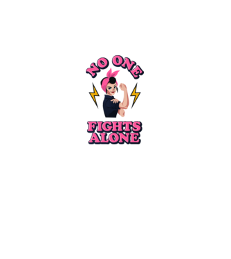 No one fights alone pinup model alb pe tricou