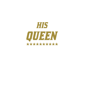 His Queen model negru pe tricou