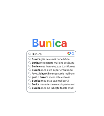 căutare Google Bunica model negru pe tricou