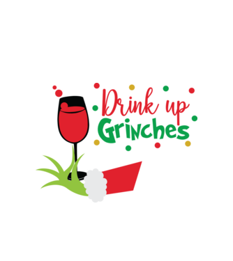 Drink up Grinches model alb pe tricou