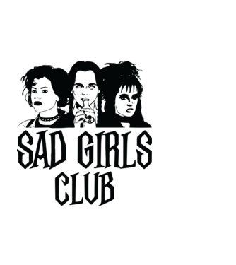  Sad Girls Club model negru pe tricou