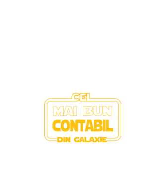 Cel mai bun contabil din galaxie model negru pe tricou