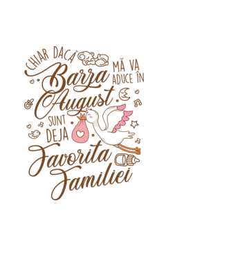 Favorita familiei AUGUST model albastru deschis pe tricou