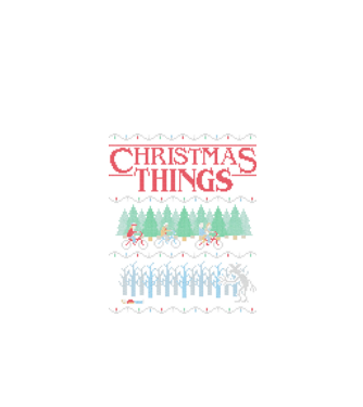 christmas things ugly sweater model negru pe tricou