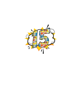 Birthday Comic Number 15 model albastru regal pe tricou