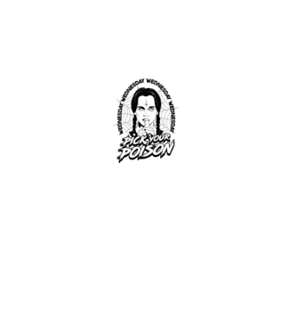 WEDNESDAY Pick your poison model alb pe tricou