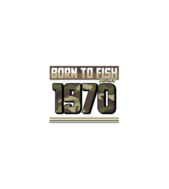 Born to fish since 1970 model nisipiu pe tricou