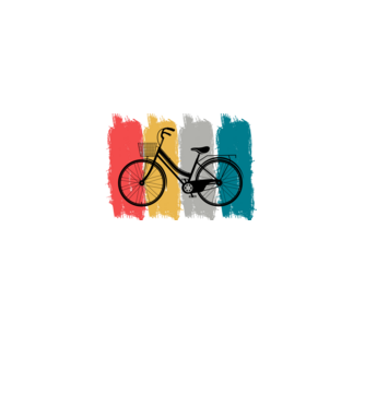 Retro city bike model negru pe tricou