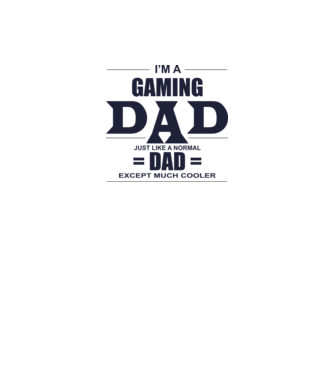 Gaming dad model alb pe tricou