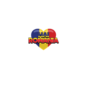 Romania heart model negru pe tricou