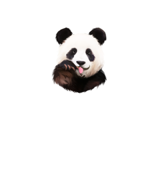 Panda face model albastru deschis pe tricou