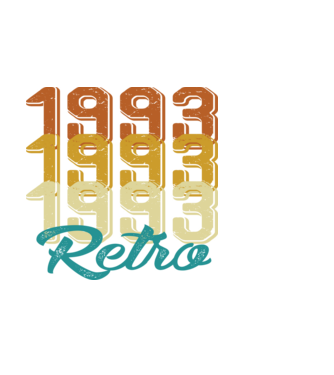 1993 retro model negru pe tricou