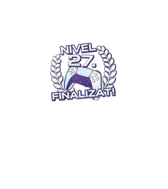 Nivel 27 finalizat! model negru pe tricou