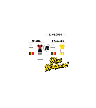 BEL-ROM euro 2024 calendar  model negru pe tricou