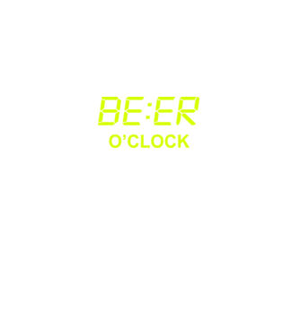 'Beer o'' clock' model negru pe tricou
