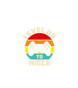 Level Up Niece model negru pe tricou