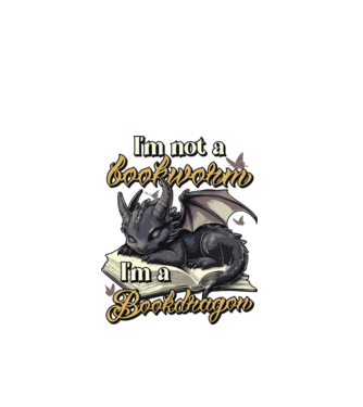 I am not a bookworm i am a bookdragon model negru pe tricou