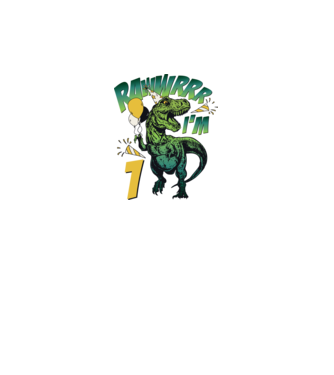 'Birthday Dinosaur rawww i''m 1' model alb pe tricou