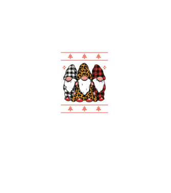 Ugly sweater gnomes model negru pe tricou