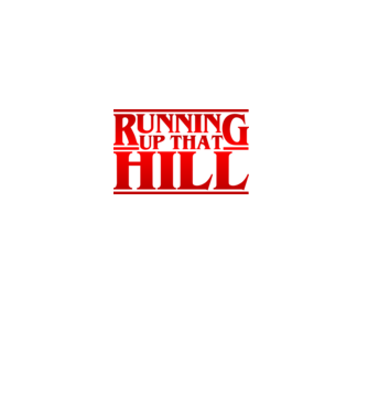 running up that hill model negru pe tricou