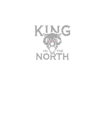 King In The Noth model negru pe tricou