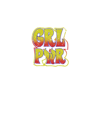 Girl Power retro model negru pe tricou