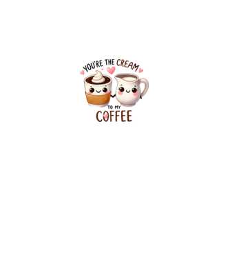 Cream to my Coffee model alb pe tricou