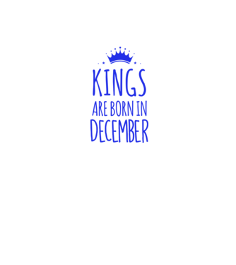 Kings are born in - December model gri/negru pe tricou