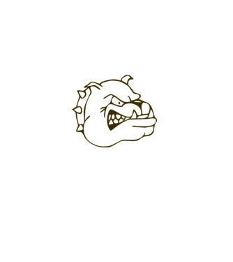 Bulldog model alb pe tricou
