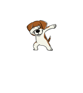 Beagle DAB model gri pe tricou