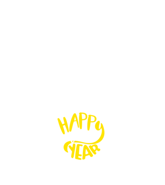 Happy new 2019 model albastru închis pe tricou