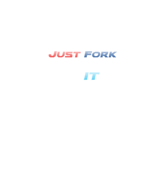 Just Fork It model negru pe tricou