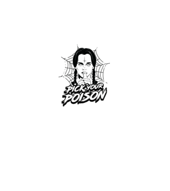 WEDNESDAY Pick your poison model negru pe tricou