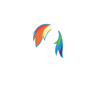 Rainbow Dash model alb pe tricou