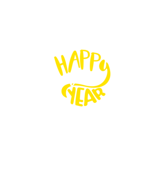 Happy new 2019 model negru pe tricou