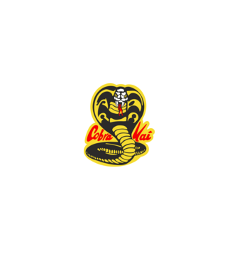 cobra kai logo model negru pe tricou