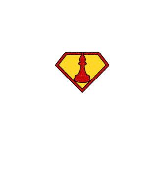 SuperChess alergător de șah model albastru regal pe tricou