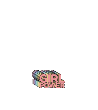 Girl power model alb pe tricou