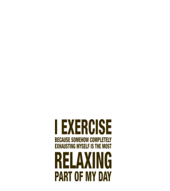 I exercise because model negru pe tricou