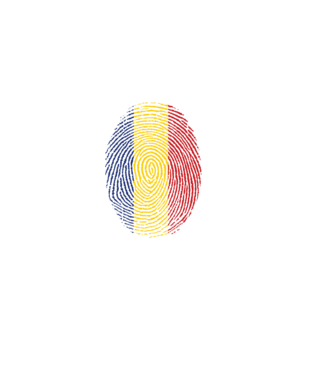 România fingerprint model negru pe tricou