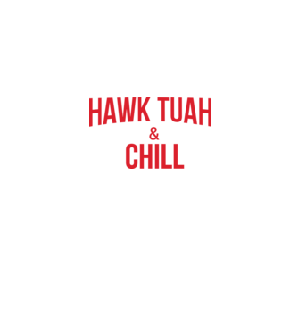 Hawk tuah and chill red netflix model albastru jeanși pe tricou