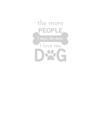 The more people i meet model negru pe tricou