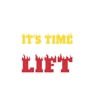 Time to lift model alb pe tricou