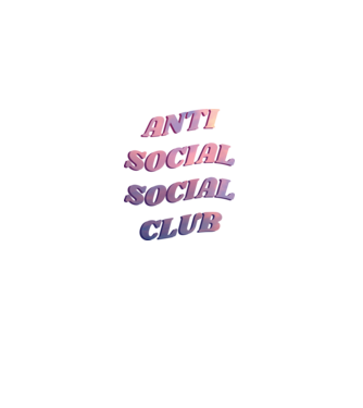 Anti social social club pink model negru pe tricou
