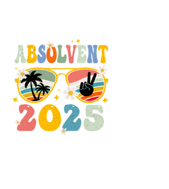 Absolvent 2025 model alb pe tricou