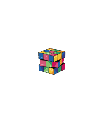 Rubik cube what part model negru pe tricou
