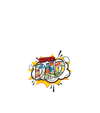 Comic Dad model nisipiu pe tricou